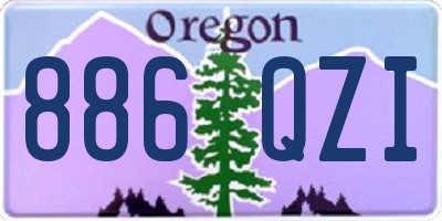 OR license plate 886QZI