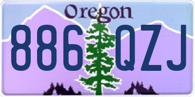 OR license plate 886QZJ