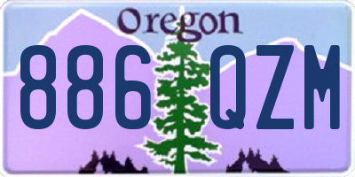 OR license plate 886QZM