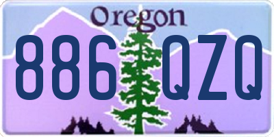 OR license plate 886QZQ