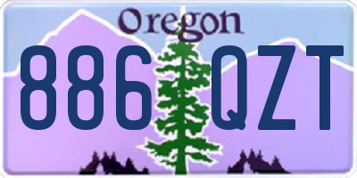OR license plate 886QZT