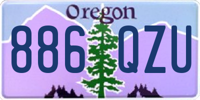 OR license plate 886QZU