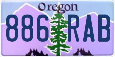 OR license plate 886RAB