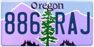 OR license plate 886RAJ