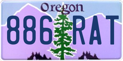 OR license plate 886RAT