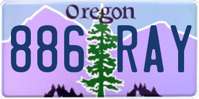 OR license plate 886RAY