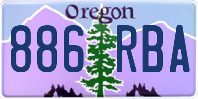 OR license plate 886RBA