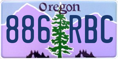 OR license plate 886RBC