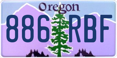 OR license plate 886RBF