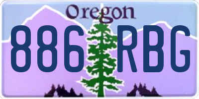 OR license plate 886RBG
