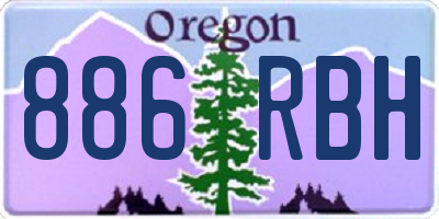 OR license plate 886RBH