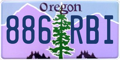 OR license plate 886RBI