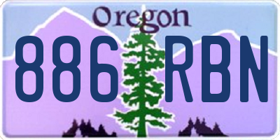 OR license plate 886RBN