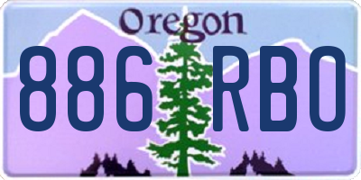 OR license plate 886RBO
