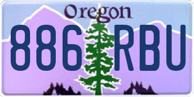 OR license plate 886RBU