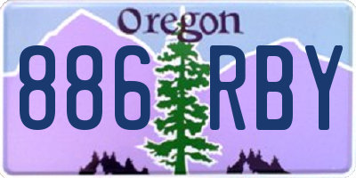 OR license plate 886RBY