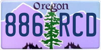 OR license plate 886RCD