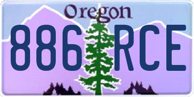 OR license plate 886RCE