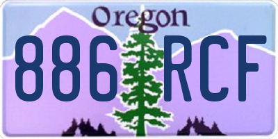 OR license plate 886RCF