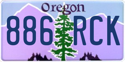 OR license plate 886RCK