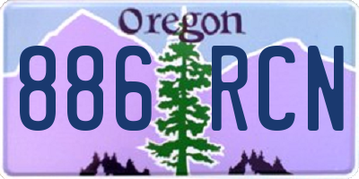 OR license plate 886RCN