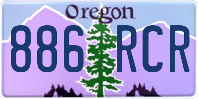 OR license plate 886RCR