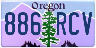 OR license plate 886RCV