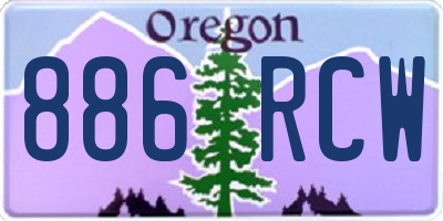 OR license plate 886RCW