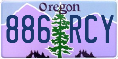 OR license plate 886RCY