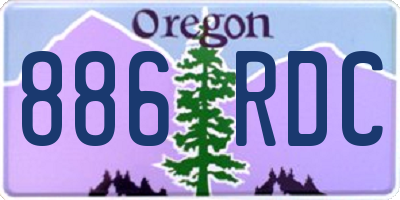 OR license plate 886RDC
