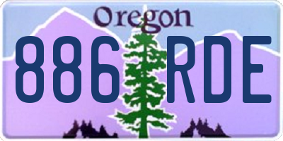 OR license plate 886RDE