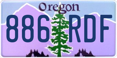 OR license plate 886RDF