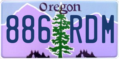 OR license plate 886RDM