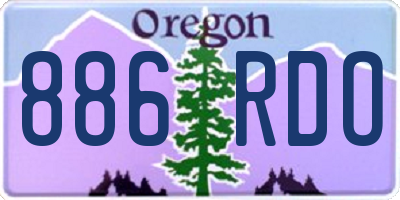 OR license plate 886RDO