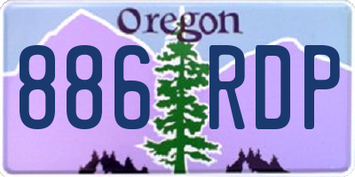 OR license plate 886RDP