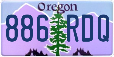 OR license plate 886RDQ
