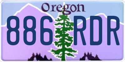 OR license plate 886RDR