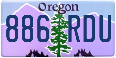 OR license plate 886RDU
