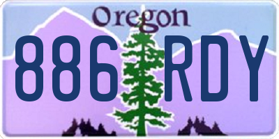 OR license plate 886RDY