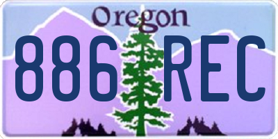 OR license plate 886REC
