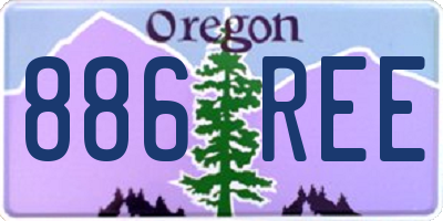OR license plate 886REE