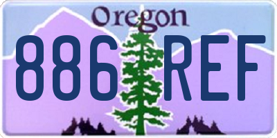 OR license plate 886REF