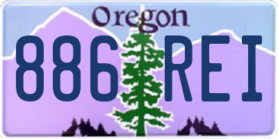 OR license plate 886REI