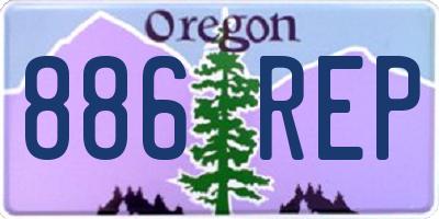 OR license plate 886REP