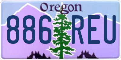 OR license plate 886REU