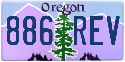 OR license plate 886REV