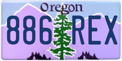 OR license plate 886REX