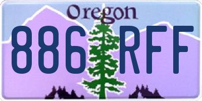 OR license plate 886RFF