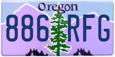 OR license plate 886RFG