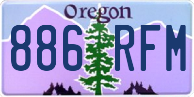 OR license plate 886RFM